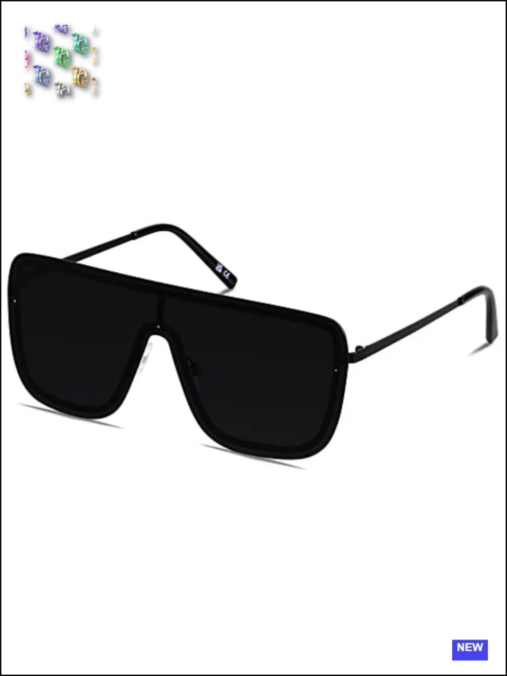 Rimless Oversized Square Sunglasses for Women Men UV400 Frameless Glasses